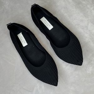 LIKE NEW Steven New York Women's Reba Knit Flats - Black 7.5